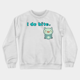 I do bite. cute 4 (Black frame) Crewneck Sweatshirt